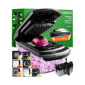 Fullstar 11-in-1 Stainless Steel Vegetable Chopper - Food & Veggie Dicer with Juicer, Egg Slicer, Spiralizer & Kitchen Gadgets Sets with Container (Black)