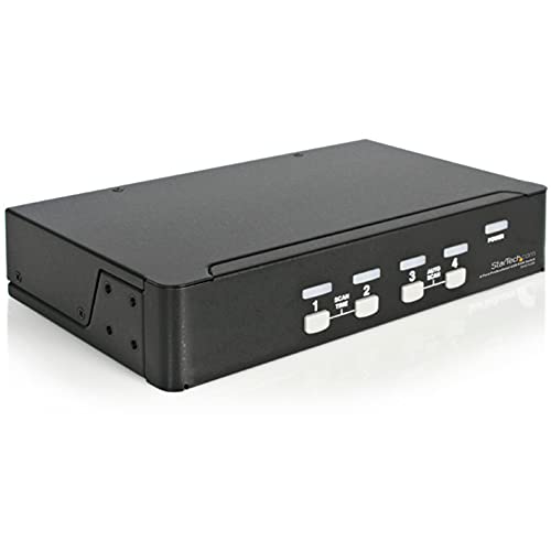 StarTech.com 4 Port Professional VGA USB KVM Switch with Hub - 1U Rack-mountable KVM Switch (SV431USB)