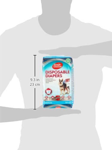 Simple Solution Disposable Dog Diapers for Female Dogs | Super Absorbent Leak-Proof Fit