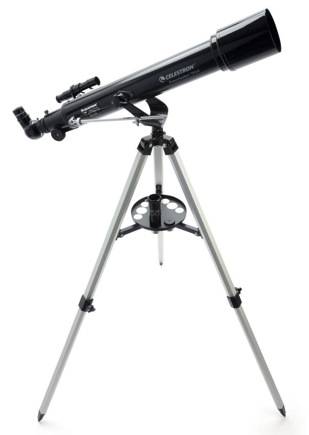 Celestron - PowerSeeker 70AZ Telescope - Manual Alt-Azimuth Telescope for Beginners - Compact and Portable - Bonus Astronomy Software Package - 70mm Aperture