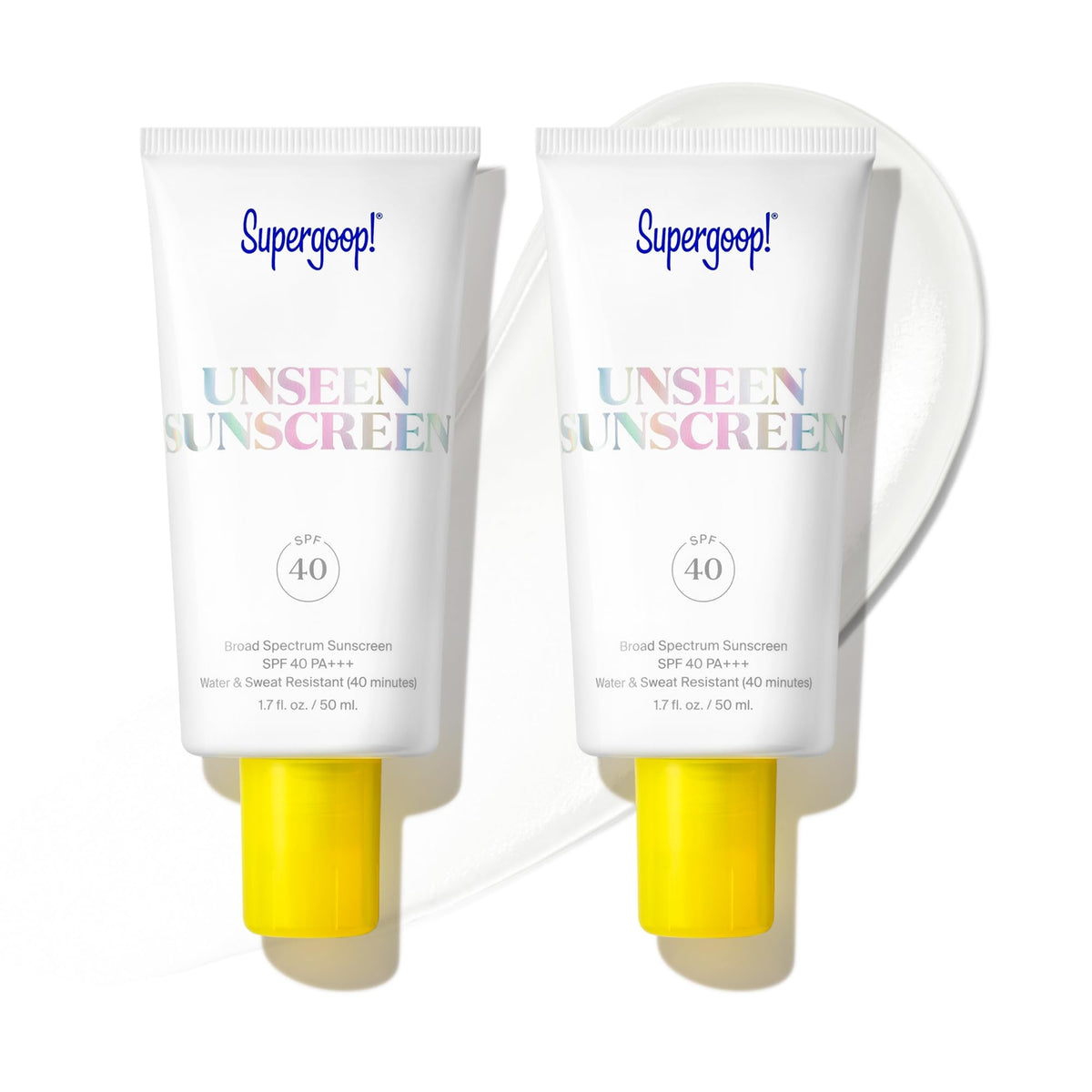 Supergoop! Unseen Sunscreen SPF 40 - Pack of 2, 1.7 fl oz each
