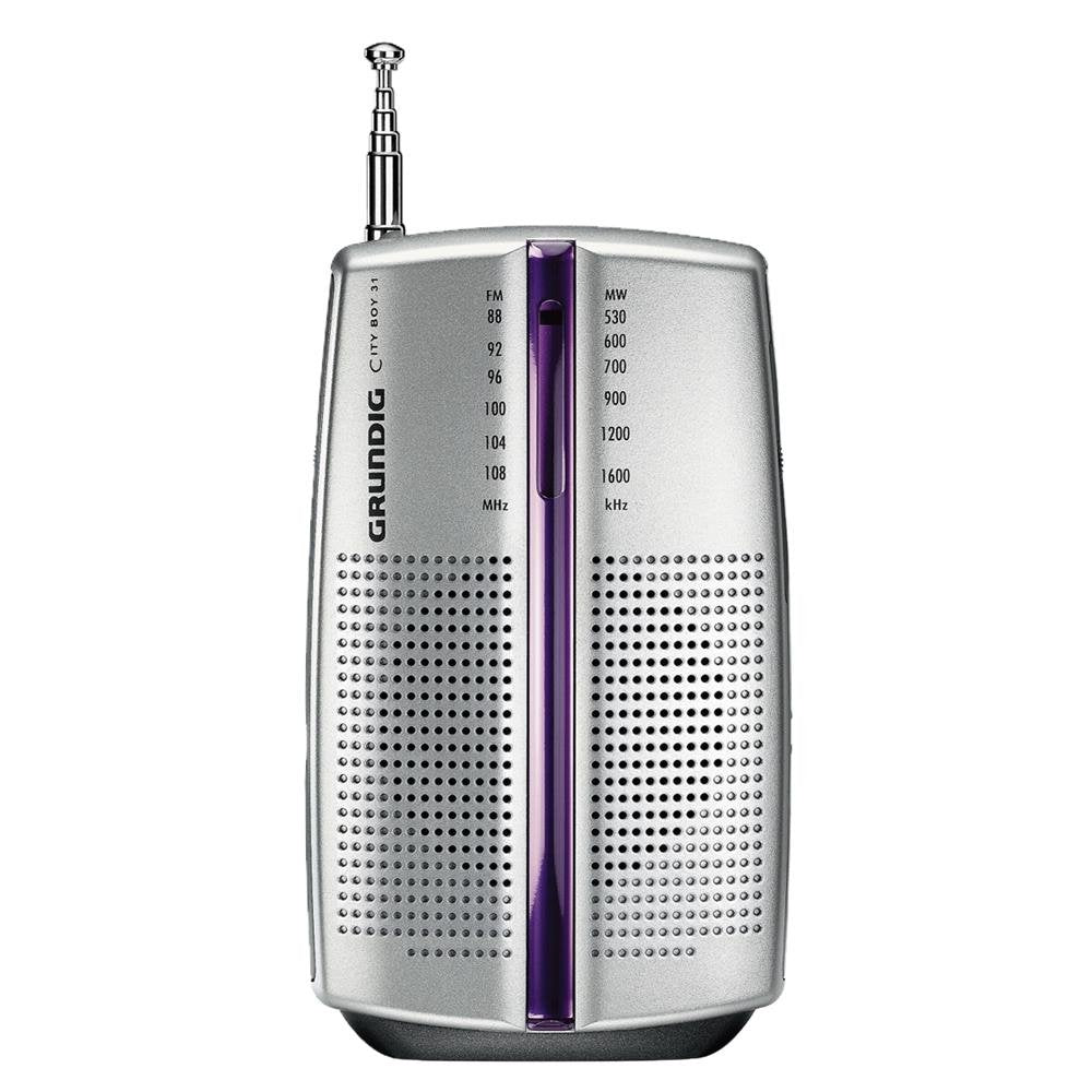 Grundig City 31 Portable Radio FM/AM Tuner Chrome