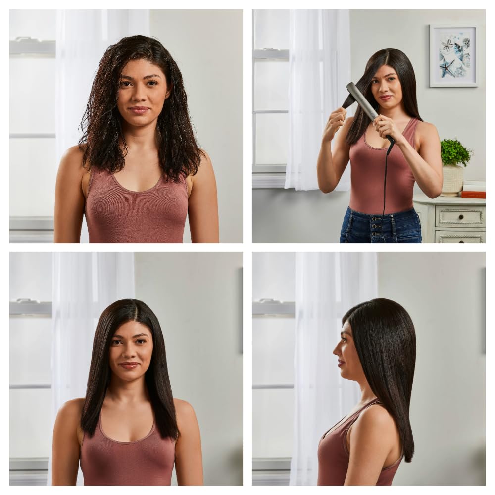 Remington Hair Straightener Keratin Therapy (With Heat Protecting Sensor, Protective Against Damage, Ceramic Coating, 5 Temperature Settings) S8593