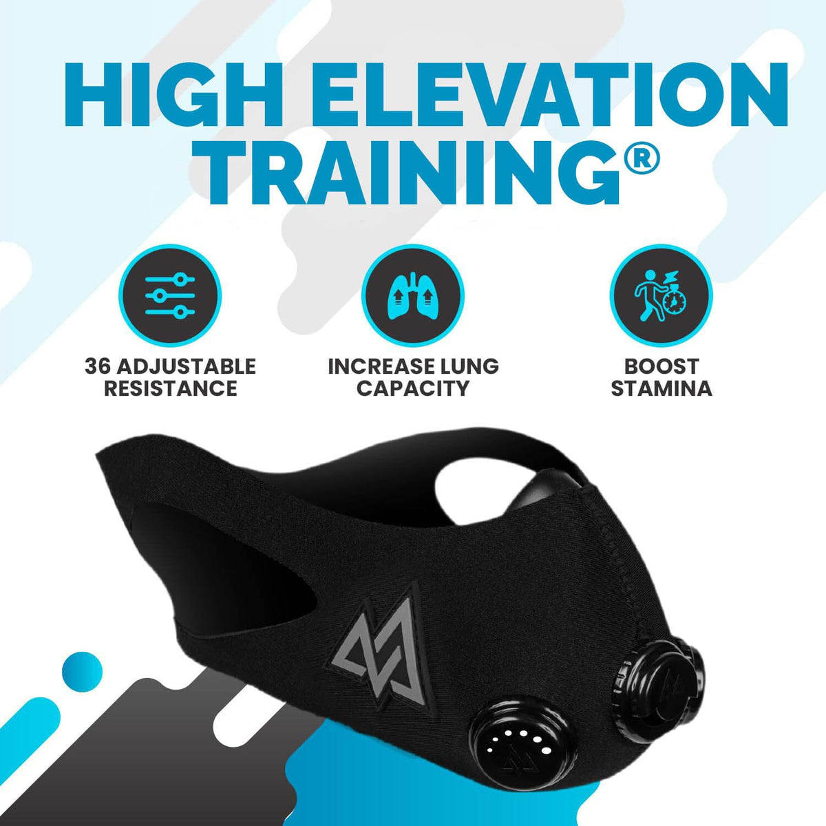 Training Mask 2.0 [Original Black Medium] Elevation Training Mask, Fitness Mask, Workout Mask, Running Mask, Breathing Mask, Resistance Mask, Elevation Mask, Cardio Mask, Endurance Mask For Fitness