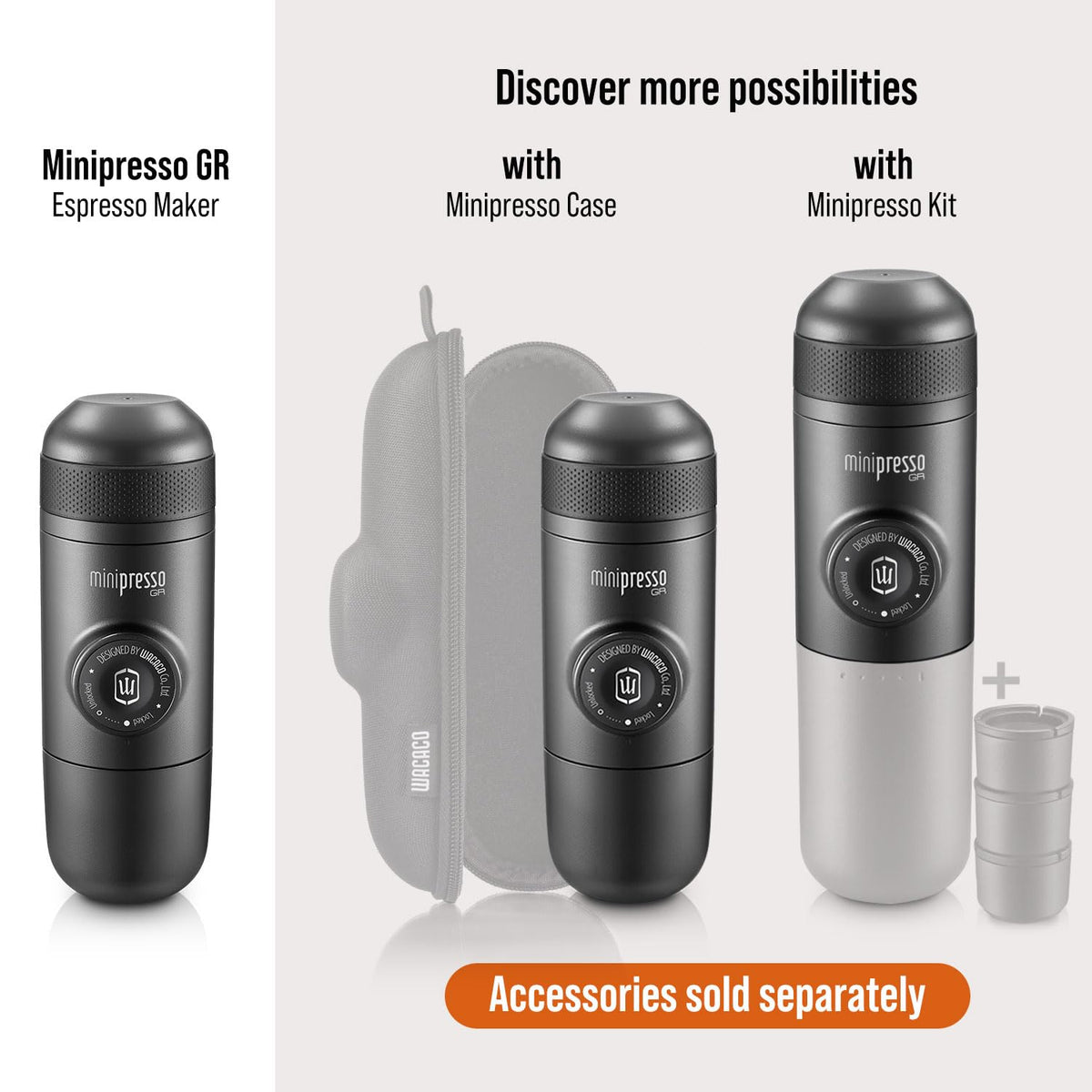 WACACO Minipresso GR Series, Portable Espresso Maker for Travel