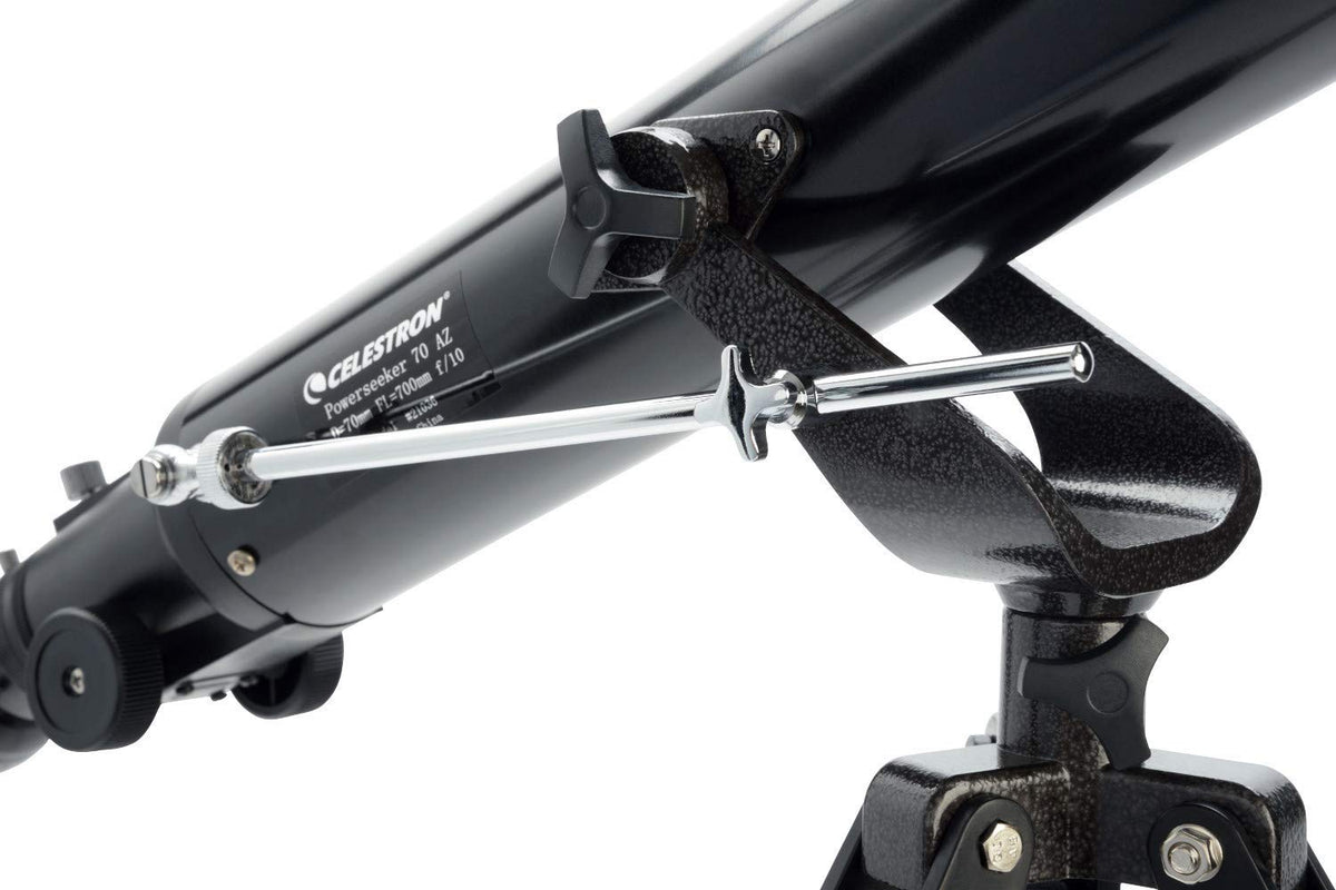 Celestron - PowerSeeker 70AZ Telescope - Manual Alt-Azimuth Telescope for Beginners - Compact and Portable - Bonus Astronomy Software Package - 70mm Aperture