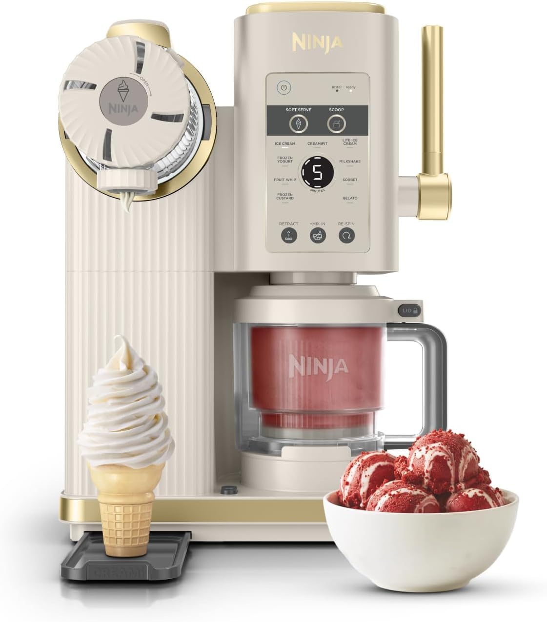 Ninja CREAMi Scoop and Swirl Ice Cream Machine with 2x Tubs, NC701UKSTGD