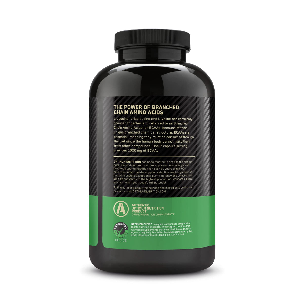 Optimum Nutrition BCAA 1000, 400 Capsules (500 mg per Capsule)