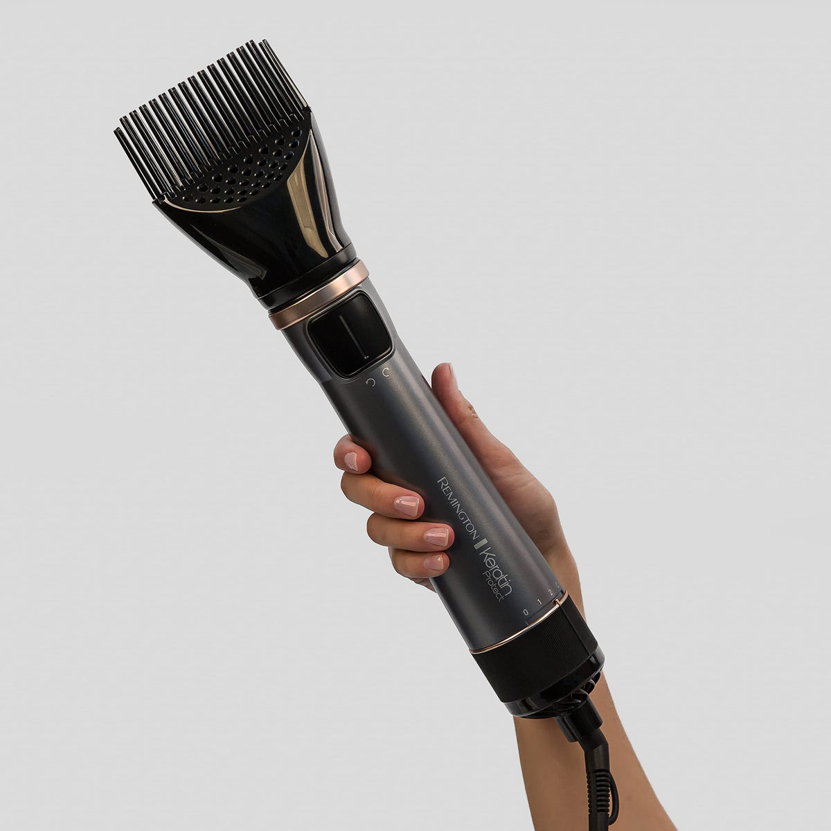 Remington Hair Dryer Brush Keratin Protect (Rotary, 1000 Watt, Enriched With Keratin And Almond Oil For Strong & Healthy Hair, Ceramic Coating, Coolshot) Hot Air Brush AS8811
