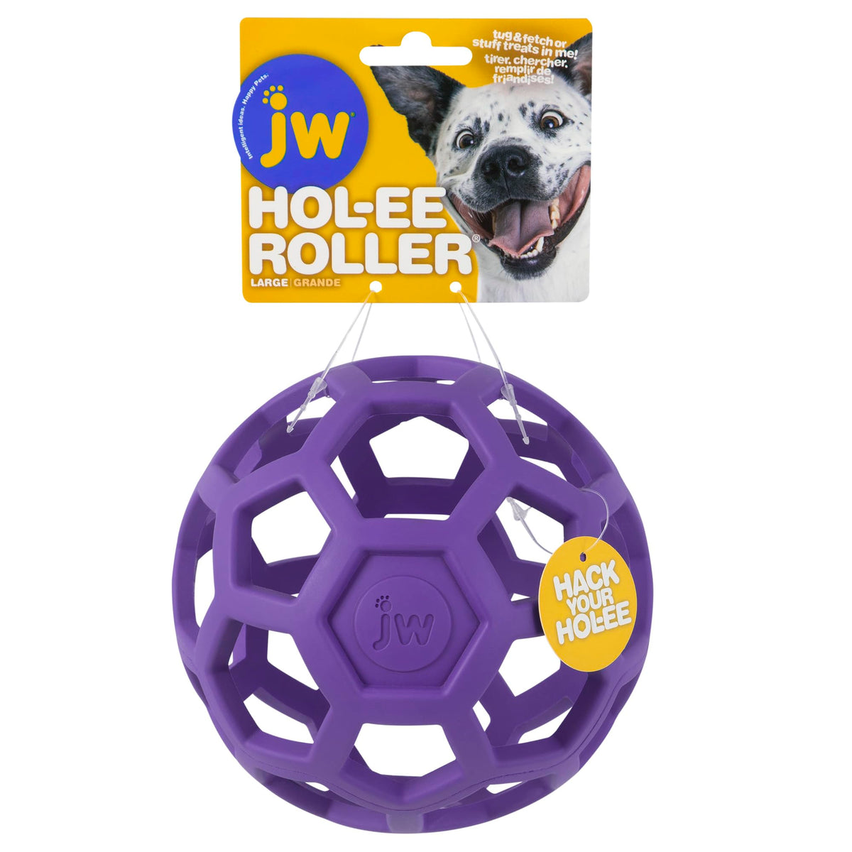 JW Pet HOL-ee Rolle, Dog Toy Ball, Rubber