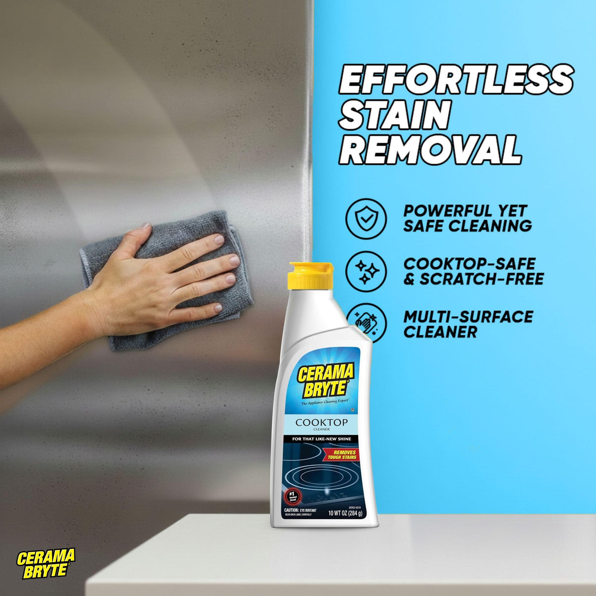 Cerama Bryte Protective Stainless Steel Cleaning Polish with Mineral Oil