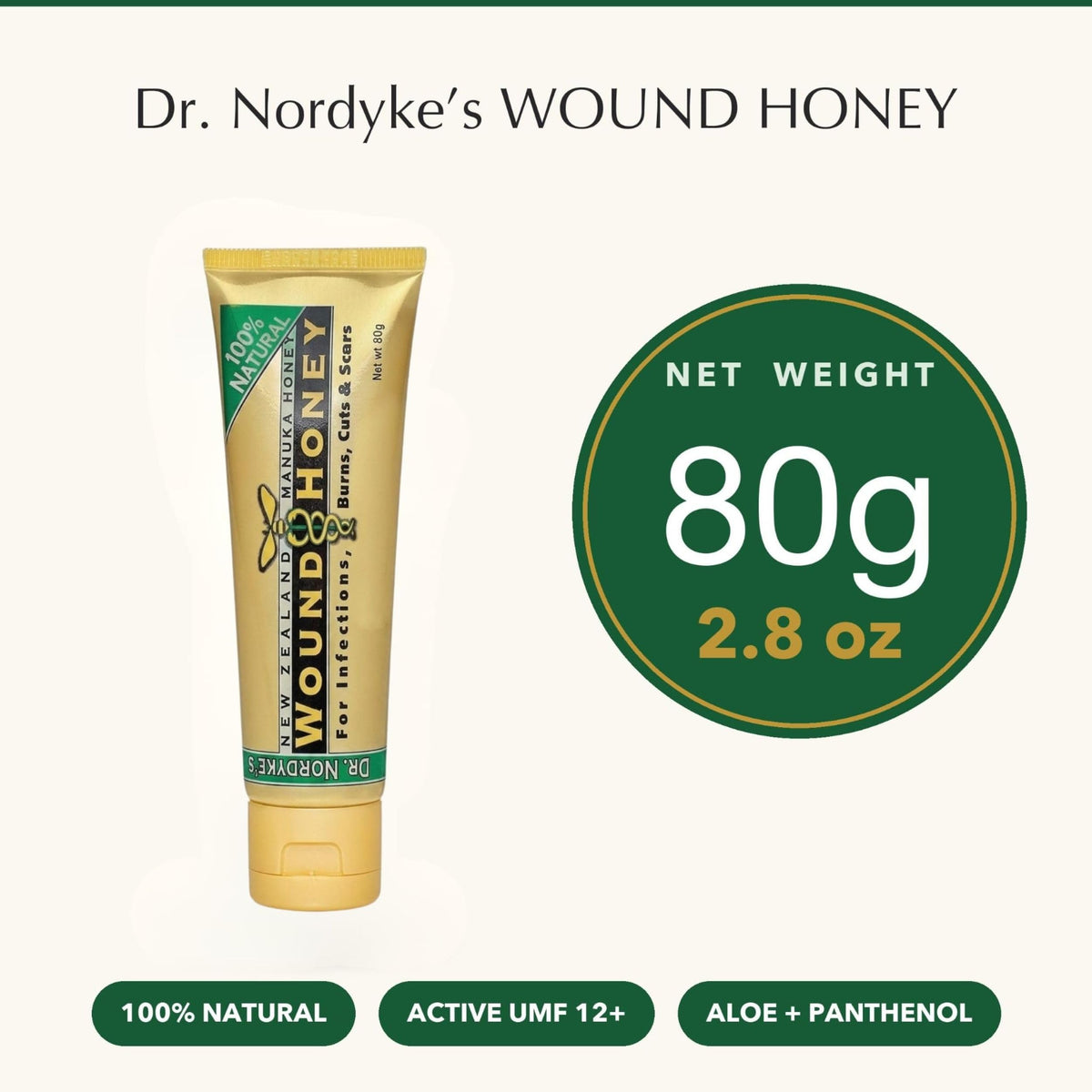Eras Natural Sciences' Wound Honey, Manuka Honey, Wound, 80 Grams (2.8 ounces)