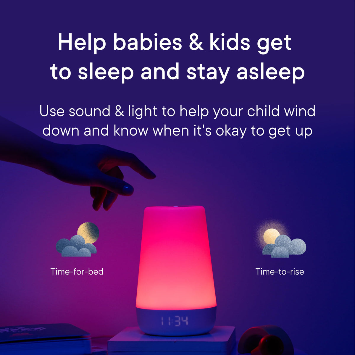 Hatch Rest+ Baby & Kids Sound Machine, 2nd Generation, Kids Night Light, Alarm Clock, Sleep Trainer for Kids, Time to Get Up, White Noise, Hour Stories
