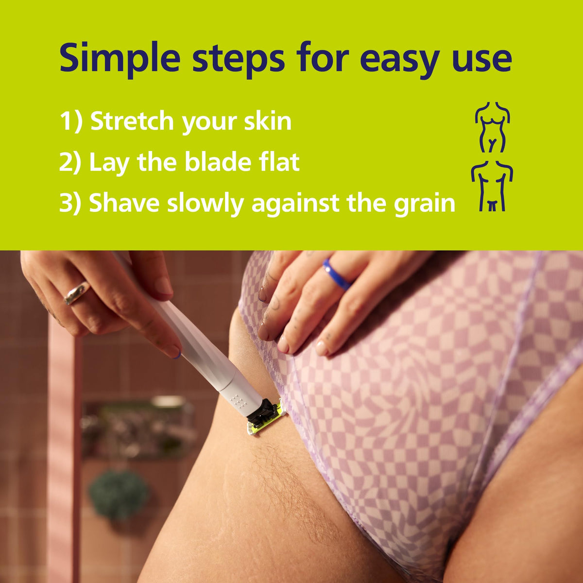 Philips Norelco OneBlade Intimate, Designed for Pubic Grooming, Trim & Shave with Extra Skin Protection, Waterproof, Model QP1924/70