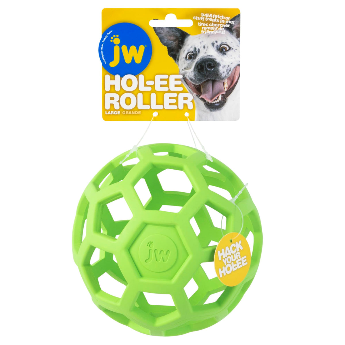 JW Pet HOL-ee Rolle, Dog Toy Ball, Rubber
