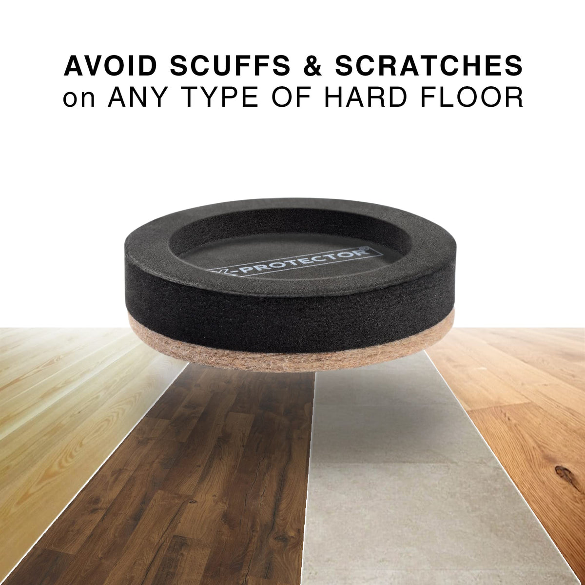 Felt Furniture Sliders for Hardwood Floors X-PROTECTOR 8 PCS 3 ½” - Slider with Unique Design - Heavy-Duty Movers for Hard Surfaces - Sliders - Move Your Easily!