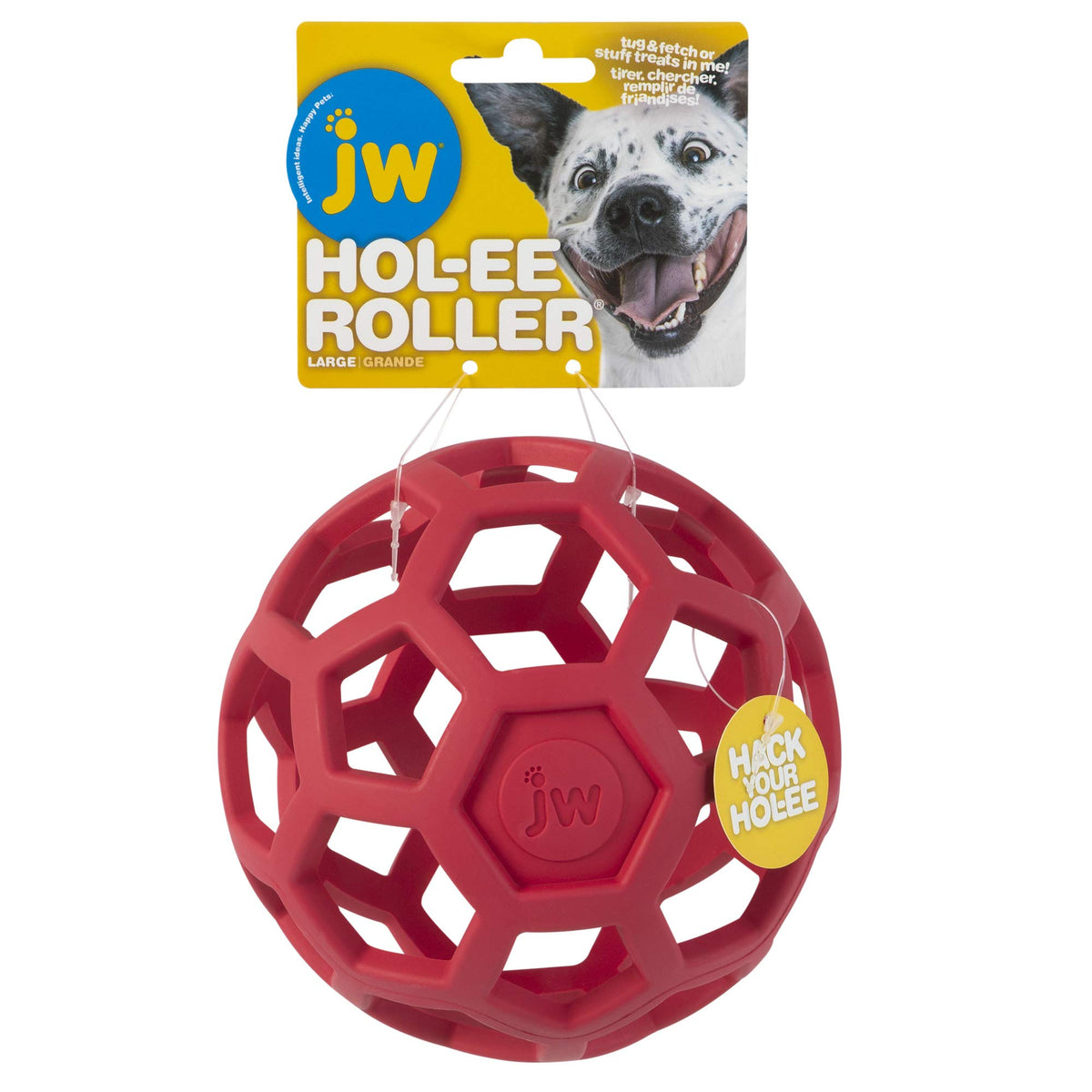 JW Pet HOL-ee Rolle, Dog Toy Ball, Rubber