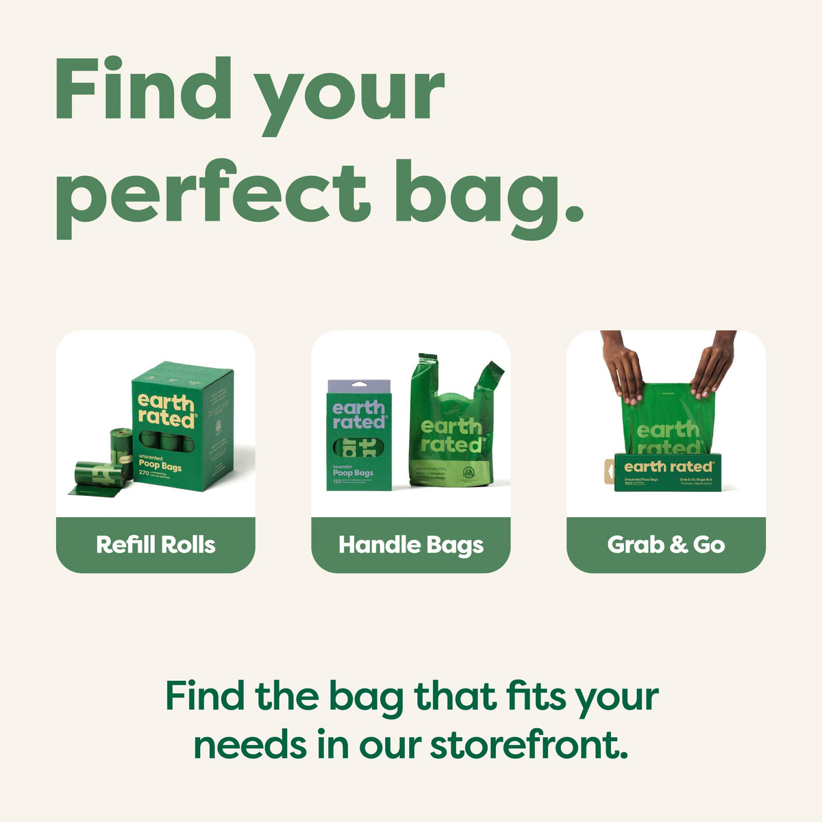 Earth Rated Dog Poop Bags Value Pack - Leak-Proof and Extra-Thick Pet Waste Bags for Big and Small Dogs - Refill Rolls - Unscented - 600 Count, Green