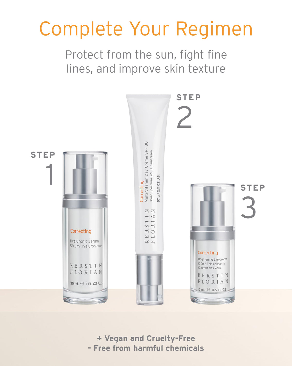 Kerstin Florian Correcting Hyaluronic Serum, Moisturizing Anti-Aging Serum for Hydration and Plumpness 30ml/1 fl oz