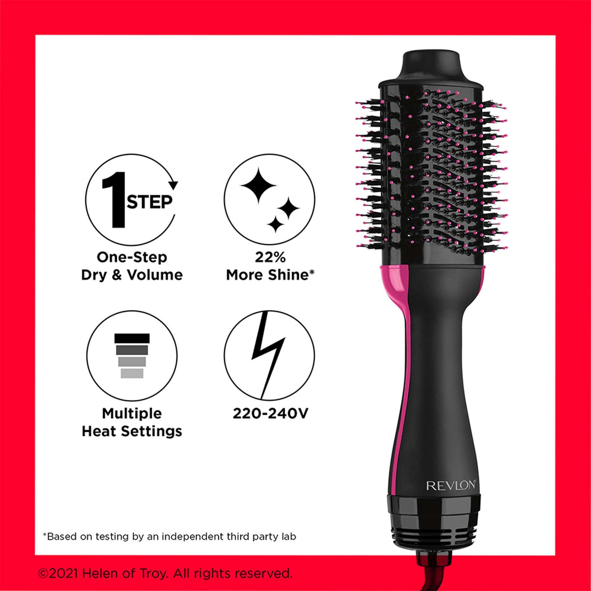 Revlon One-Step Hair Dryer and volumiser for mid to Long Hair (One-Step, 2-in-1 Styling Tool, Ionic and Ceramic Technology, Unique Oval Design) RVDR5222