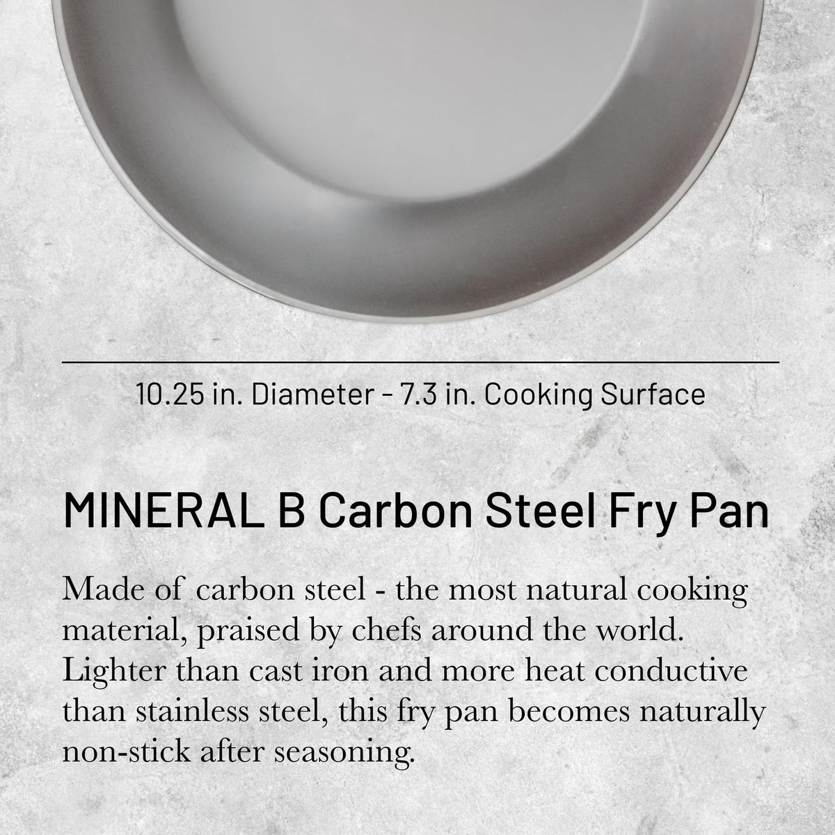 de Buyer (TT) IRON FRYING PAN Ø26xH4cm, MINERAL B, DE BUYER