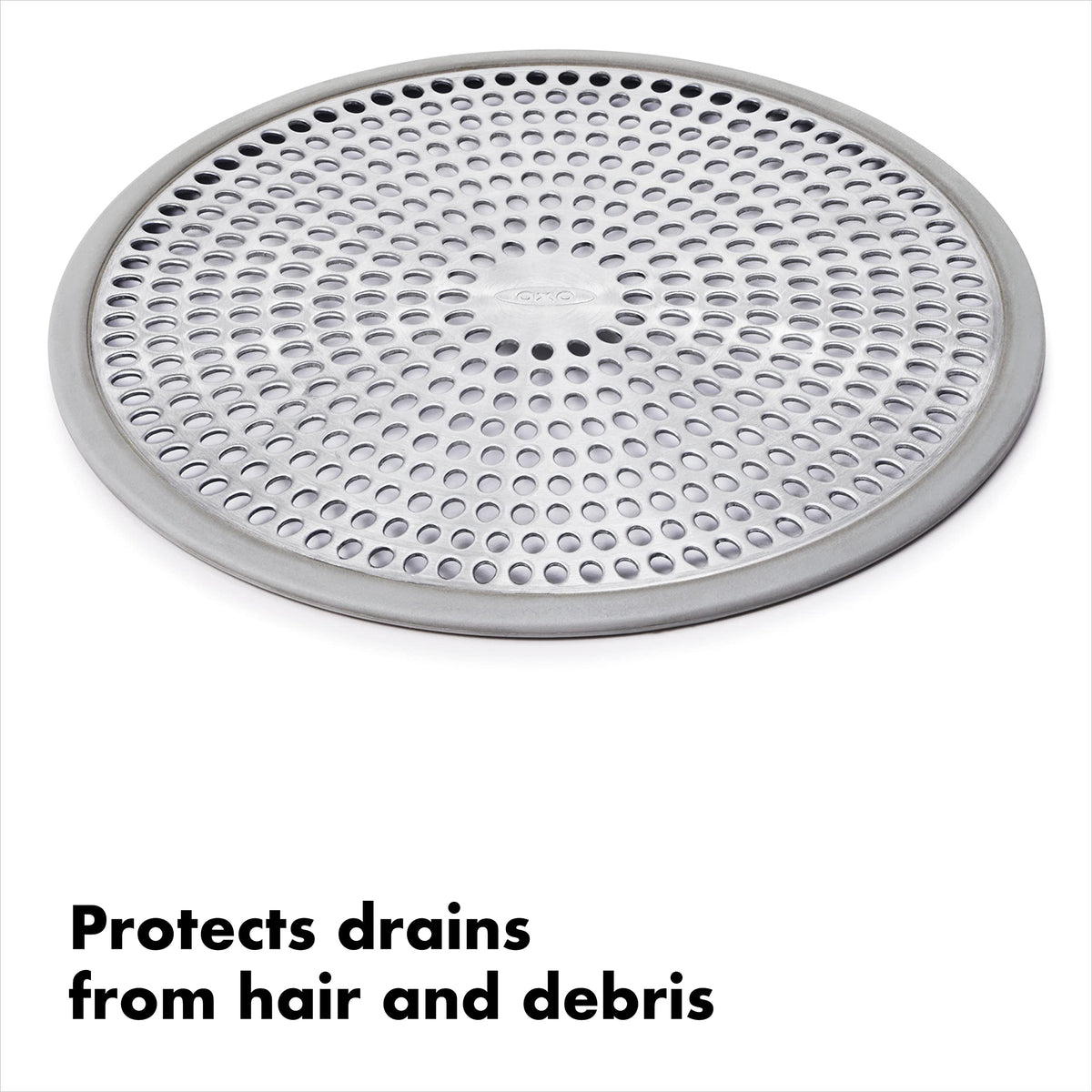 OXO Good Grips Easy Clean Shower Stall Drain Protector - Stainless Steel & Silicone