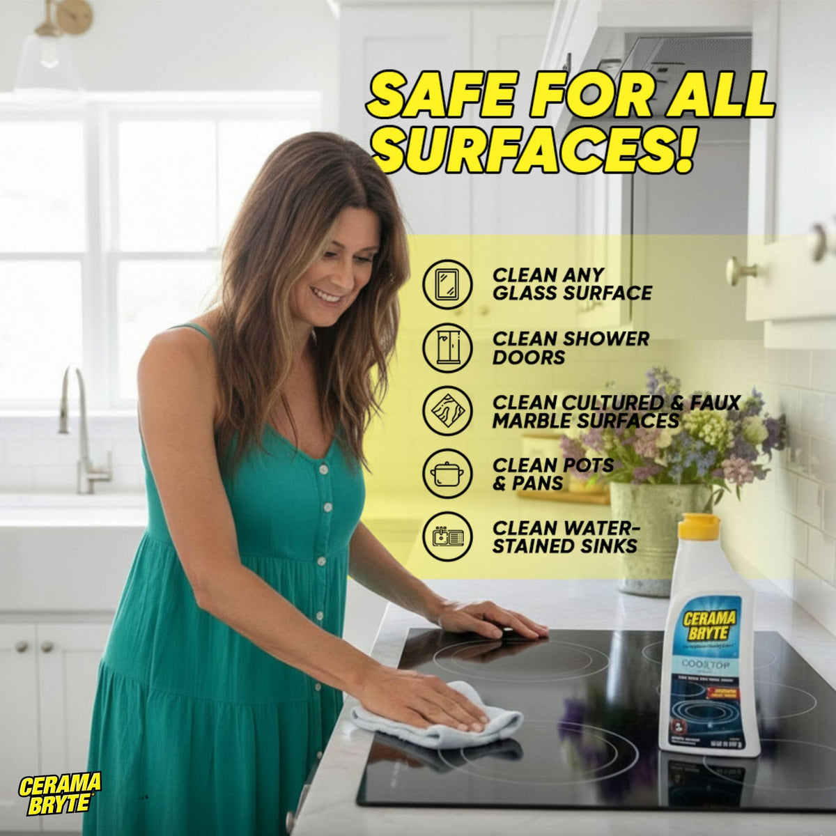 Cerama Bryte Protective Stainless Steel Cleaning Polish with Mineral Oil