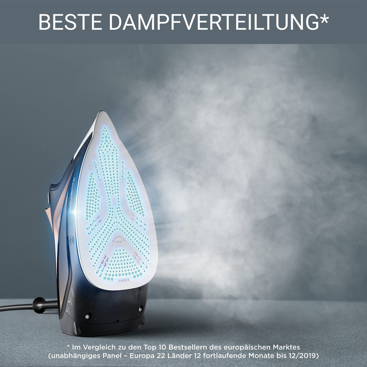 Rowenta Focus Excel Dampfbügeleisen, 2700 Watt, 45 g/Min. kontinuierliche Dampfabgabe, 180 g/Min. Dampfstoß, Tropfstopp, Antikalk-Einstellung, 300 ml Wassertank, schwarz/kupfer, DW5325