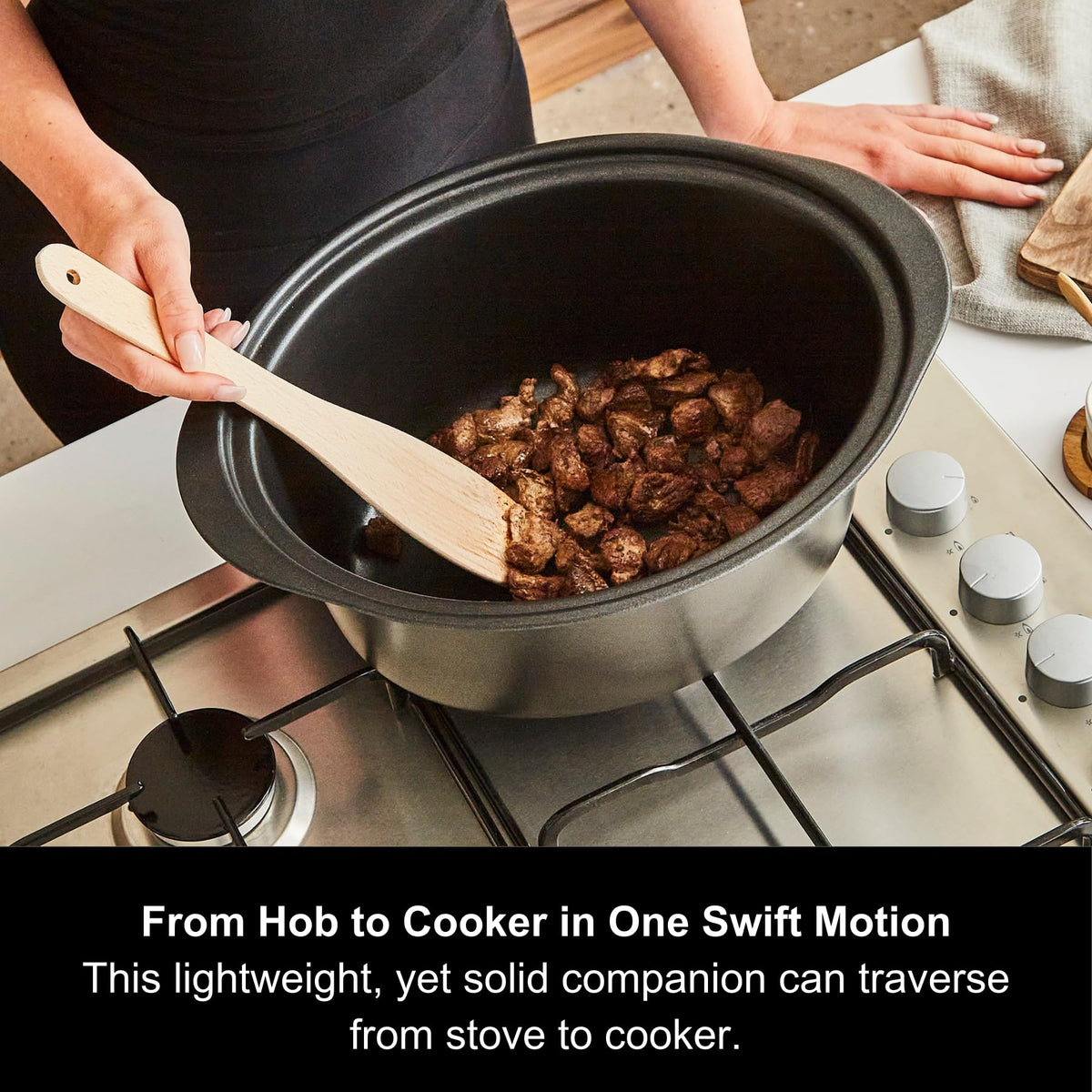 Slow Cooker Sear and Stew Brushed Steel
