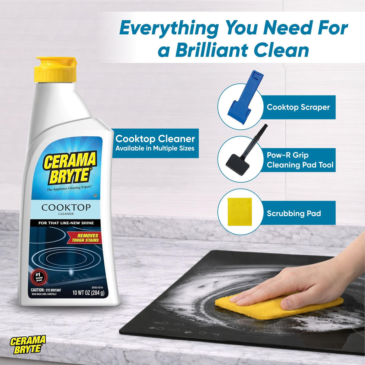 Cerama Bryte Protective Stainless Steel Cleaning Polish with Mineral Oil