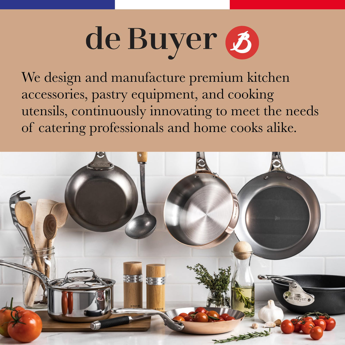 de Buyer (TT) IRON FRYING PAN Ø26xH4cm, MINERAL B, DE BUYER