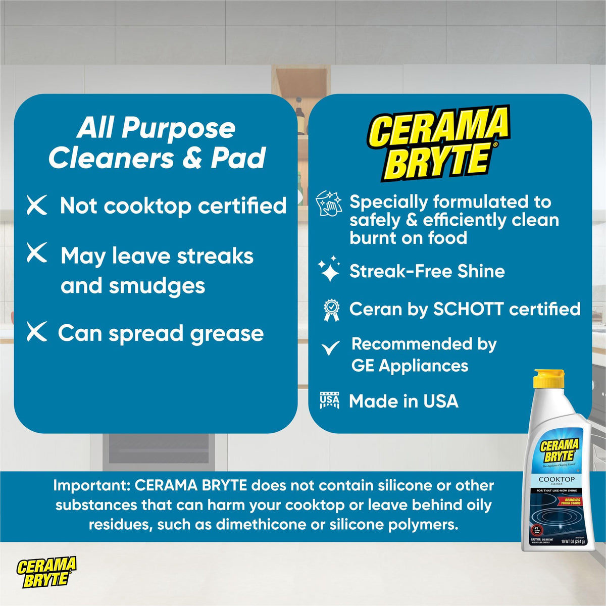Cerama Bryte Protective Stainless Steel Cleaning Polish with Mineral Oil