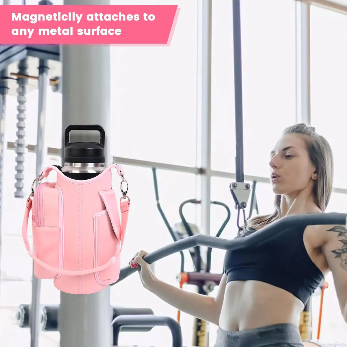 Magnetic Gym Bag Water Bottle Carrier Holder  (Dummy)