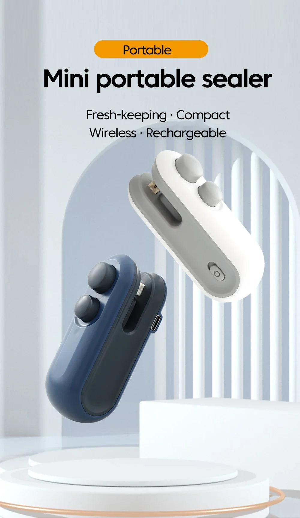 Mini Heat Bag Sealer Rechargeable 2 in 1 Bag Sealer  (Dummy)