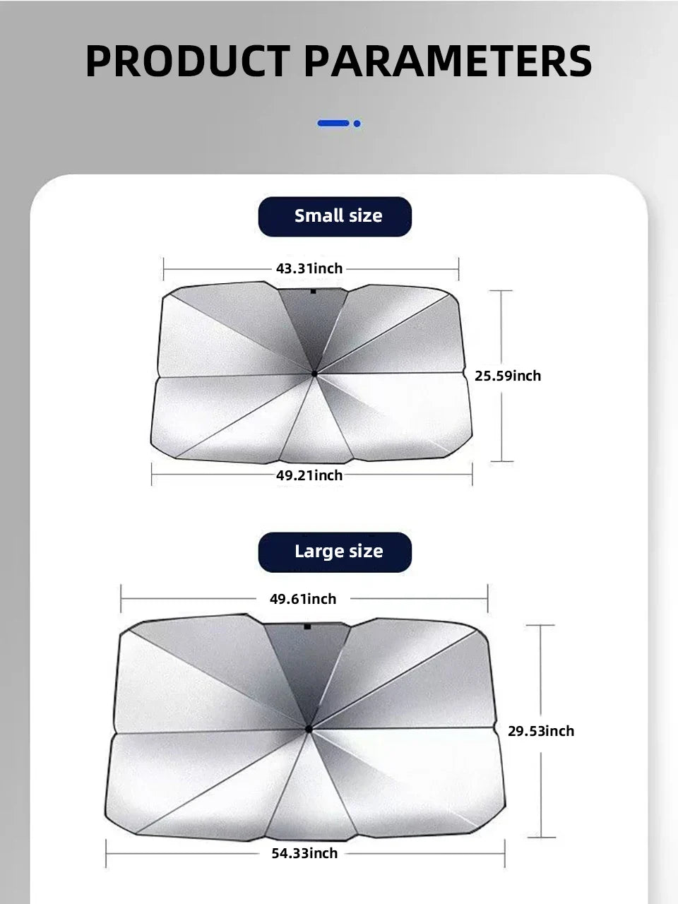 Car Sunshade Umbrella Foldable Universal Front Windshield  (Dummy)