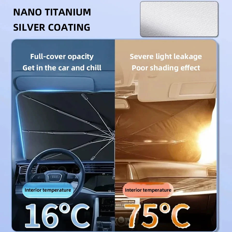 Car Sunshade Umbrella Foldable Universal Front Windshield  (Dummy)