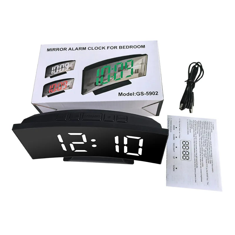 LED Mirror Digital Alarm Clock (Dummy)