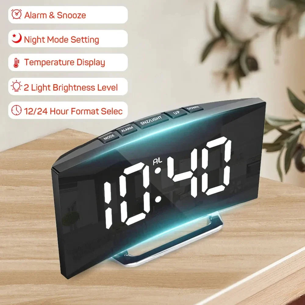 LED Mirror Digital Alarm Clock (Dummy)