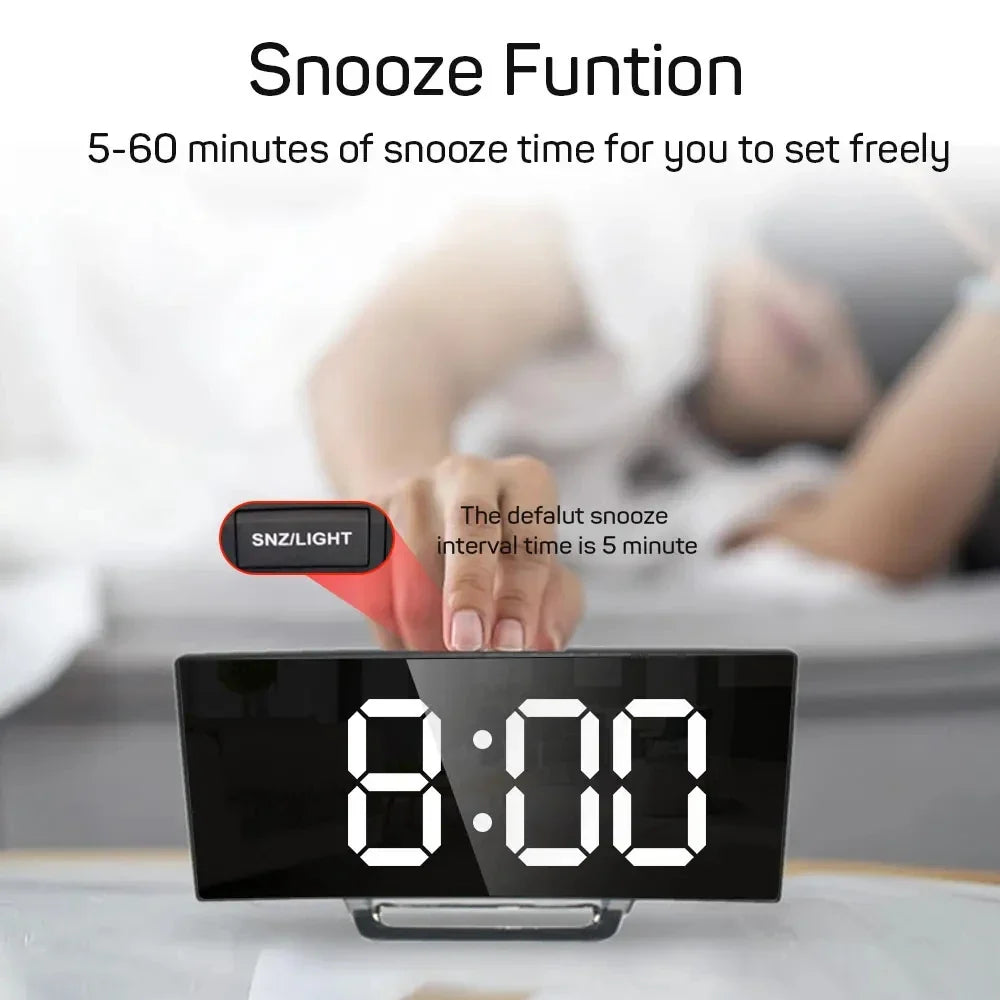 LED Mirror Digital Alarm Clock (Dummy)