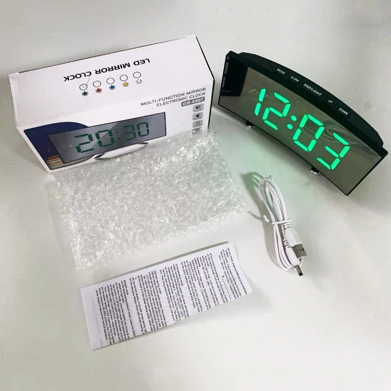 LED Mirror Digital Alarm Clock (Dummy)