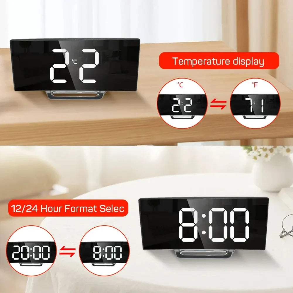 LED Mirror Digital Alarm Clock (Dummy)
