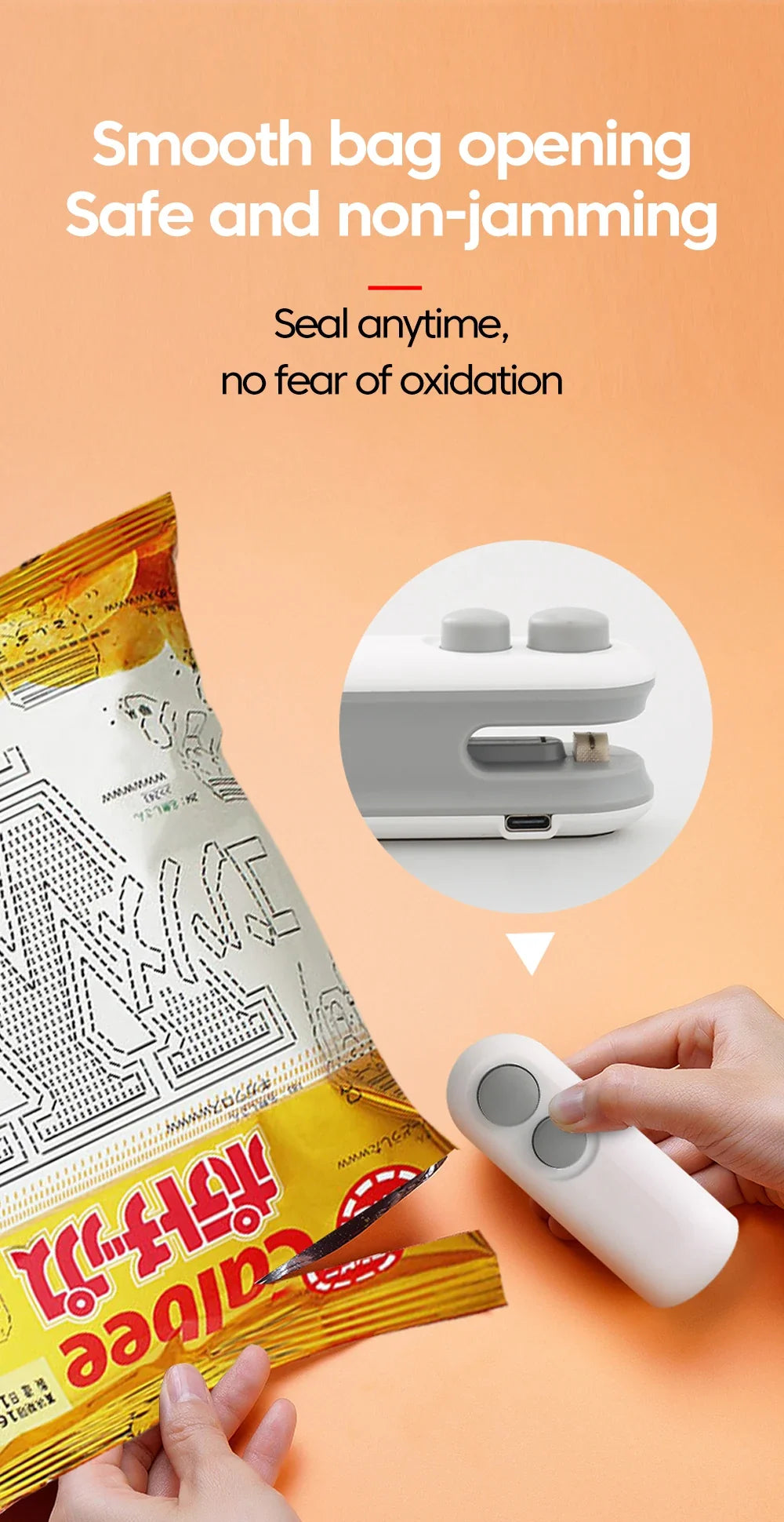 Mini Heat Bag Sealer Rechargeable 2 in 1 Bag Sealer  (Dummy)