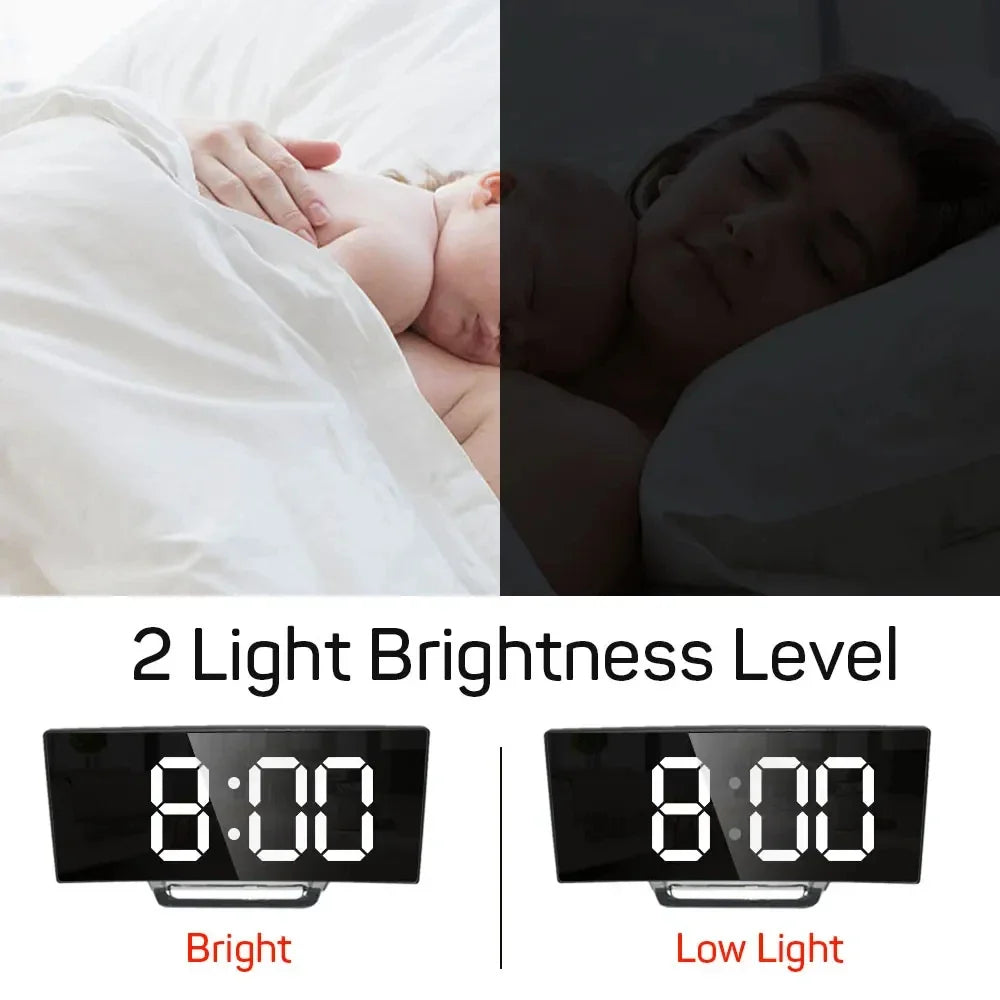 LED Mirror Digital Alarm Clock (Dummy)
