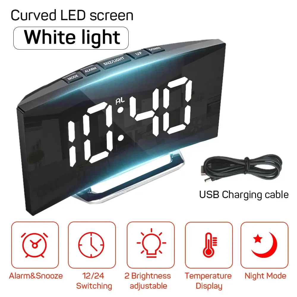 LED Mirror Digital Alarm Clock (Dummy)