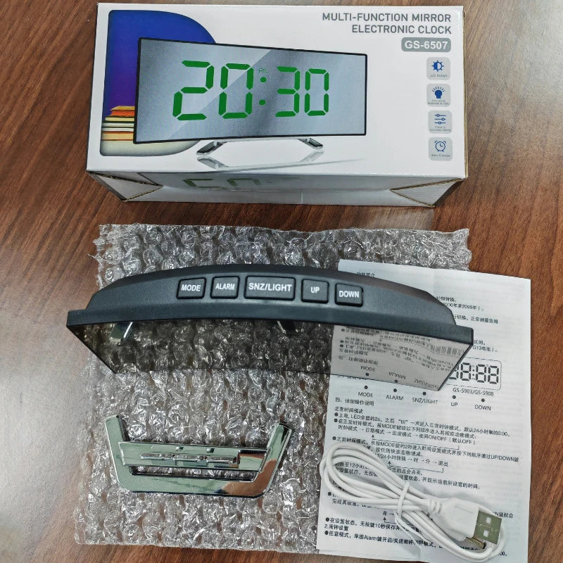 LED Mirror Digital Alarm Clock (Dummy)