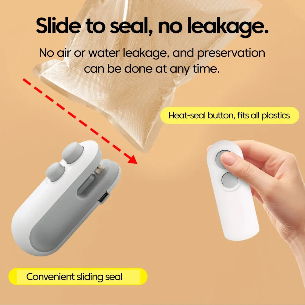 Mini Heat Bag Sealer Rechargeable 2 in 1 Bag Sealer  (Dummy)