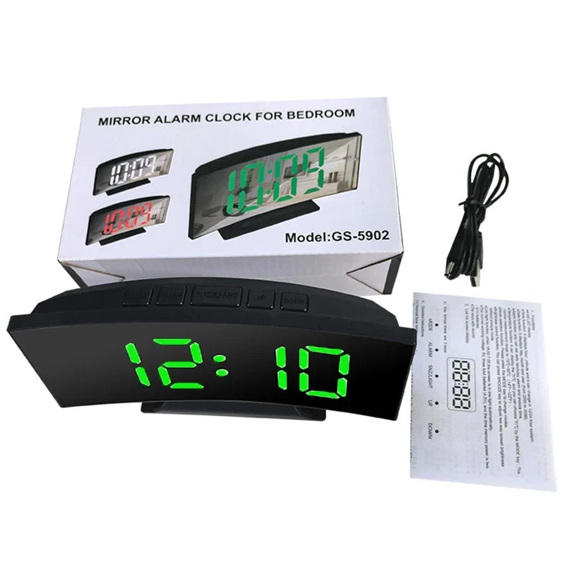 LED Mirror Digital Alarm Clock (Dummy)