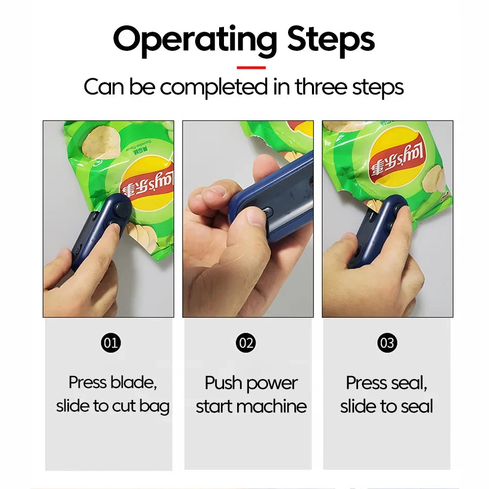 Mini Heat Bag Sealer Rechargeable 2 in 1 Bag Sealer  (Dummy)
